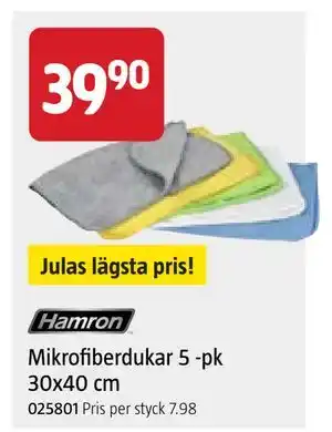 Jula Mikrofiberdukar 5 -pk 30x40 cm erbjuda
