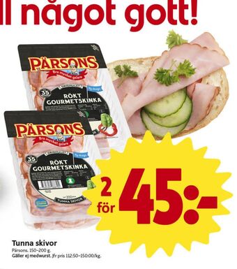 ICA Nära Pärsons Skinka erbjuda