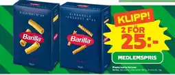 Coop Barilla pasta erbjuda