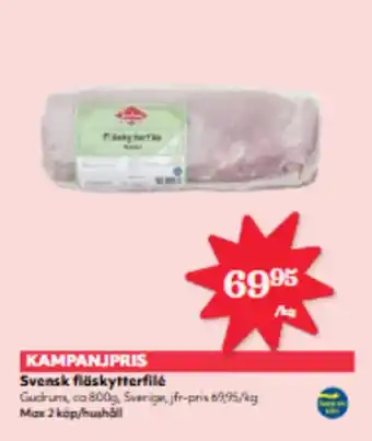 Svensk fläskytterfilé