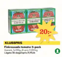 Hemköp Finkrossade tomater 3-pack erbjuda