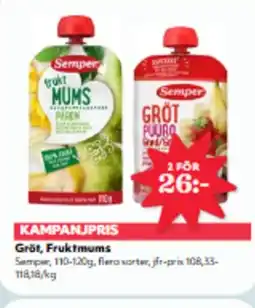 Hemköp Gröt, Fruktmums erbjuda