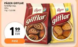 Scandinavian Park Pågen gifflar 1 kg = 7,65 EUR erbjuda