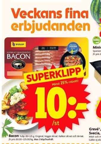 ICA Supermarket Tulip Kalkonbacon erbjuda