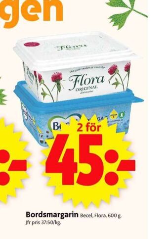 ICA Supermarket Flora Smörgåsmargarin erbjuda