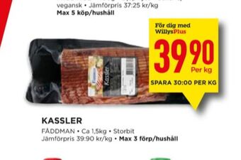 Willys Fåddman Kassler erbjuda