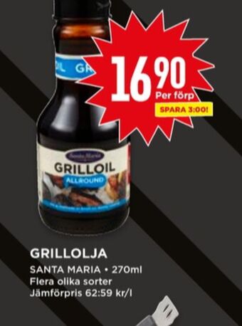 Willys Santa Maria Grillolja erbjuda