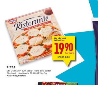 Willys Ristorante Pizza erbjuda