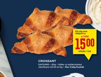 Willys Dafgårds Butiksbakat kaffebröd erbjuda