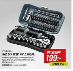 Tools Hyls och bitset 1/4", 39 delar erbjuda
