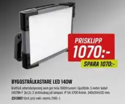 Tools Byggstrålkastare led 140w erbjuda