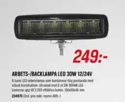 Tools Arbets-/backlampa led 30w 12/24v erbjuda