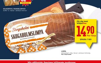 Willys Skogaholmslimpa Limpa erbjuda