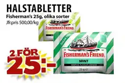 Matvärlden Tensta FISHERMAN'S Halstabletter erbjuda