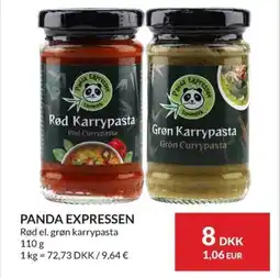 Nielsen Discount PANDA EXPRESSEN Rød el. grøn karrypasta erbjuda
