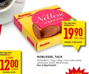 Willys Marabou Chokladask erbjuda