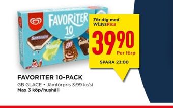 Willys GB Favorit Glasspinnar erbjuda