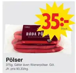 Matöppet Pölser erbjuda