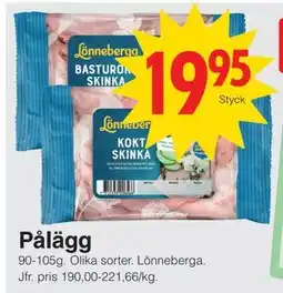 Matöppet Pålägg erbjuda