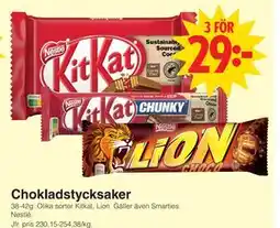 Matöppet Chokladstycksaker erbjuda