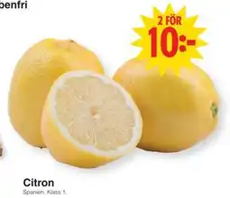 Matöppet Citron erbjuda