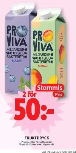 ICA Maxi Fruktdryck erbjuda