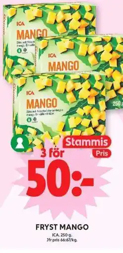 ICA Maxi Fryst mango erbjuda