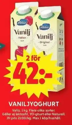 ICA Maxi Valio Vaniljyoghurt erbjuda