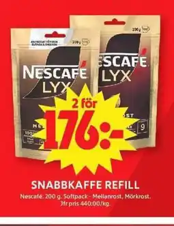 ICA Maxi NESCAFE Snabbkaffe refill erbjuda