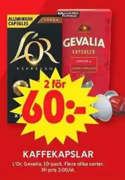 ICA Maxi L'Or, Gevalia Kaffekapslar erbjuda