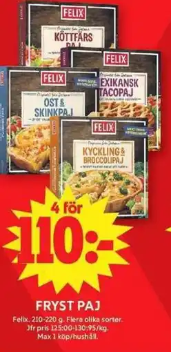 ICA Maxi FELIX Fryst paj erbjuda