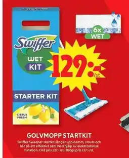 ICA Maxi Swiffer Golvmopp startkit erbjuda