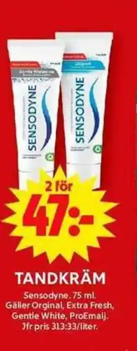ICA Maxi Sensodyne Tandkräm erbjuda