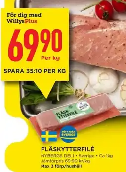 Willys Fläskytterfilé erbjuda