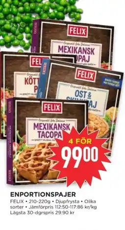 Willys FELIX Enportionspajer erbjuda