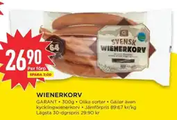 Willys GARANT Wienerkorv erbjuda