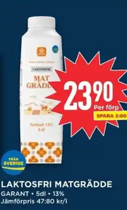 Willys GARANT Laktosfri matgrädde erbjuda