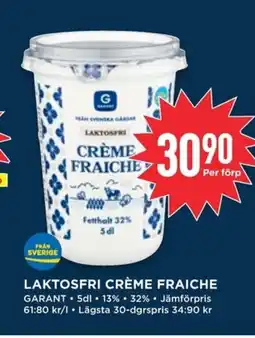 Willys GARANT Laktosfri crème fraiche erbjuda