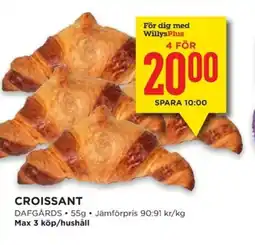 Willys Dafgårds Croissant erbjuda