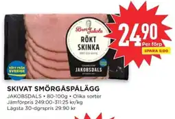 Willys JAKOBSDALS Skivat smörgåspålägg erbjuda