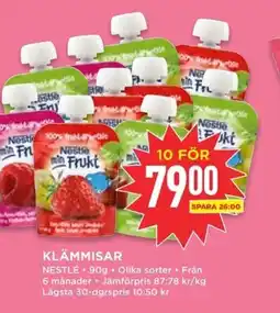 Willys NESTLÉ Klämmisar erbjuda