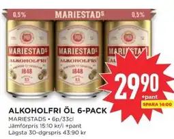 Willys MARIESTADS Alkoholfri öl 6-pack erbjuda