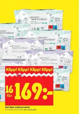 ICA Kvantum ICA Hel låda tvättservetter erbjuda