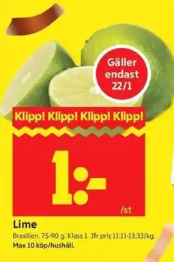 ICA Kvantum Lime erbjuda