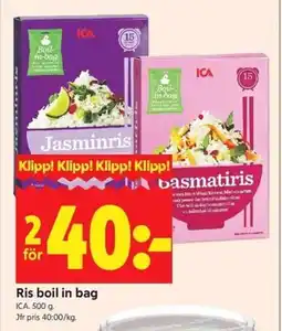 ICA Kvantum ICA Ris boil in bag erbjuda