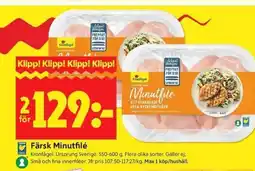 ICA Kvantum Kronfågel Färsk Minutfilé erbjuda