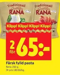 ICA Kvantum Rana Färsk fylld pasta erbjuda