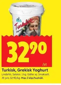 ICA Kvantum Salakis Turkisk, Grekisk Yoghurt erbjuda