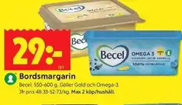 ICA Kvantum Becel Bordsmargarin erbjuda