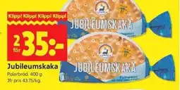 ICA Kvantum Polarbröd Jubileumskaka erbjuda